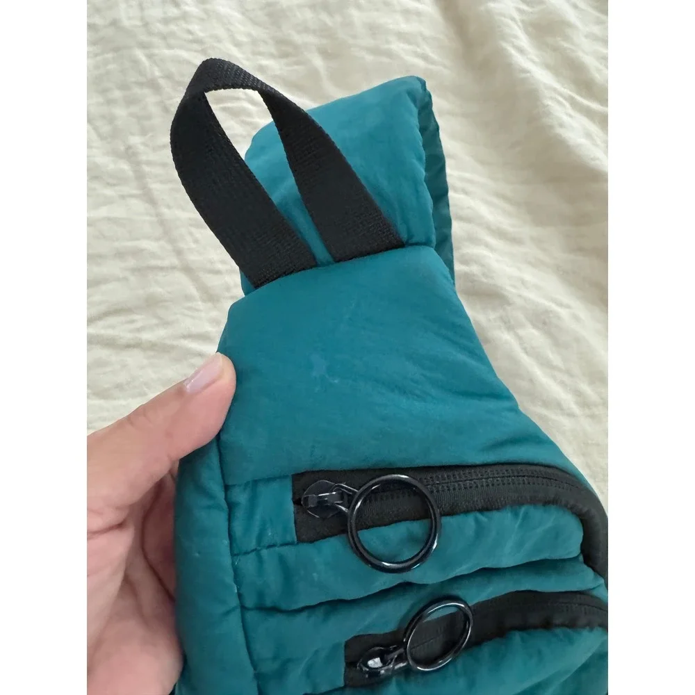 Free People Movement Sling Bag Teal Quilted Crossbody Bag